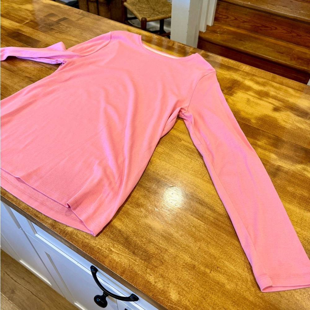 NWOT Talbots Pink Long-sleeved Tee XL
